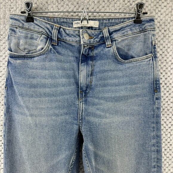 Zara Jeans Women US8 Blue Light Wash Denim Skinny High Rise Stretch - Picture 3 of 14